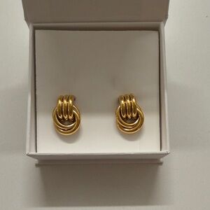 Chic Gold-Tone Loop Earrings
